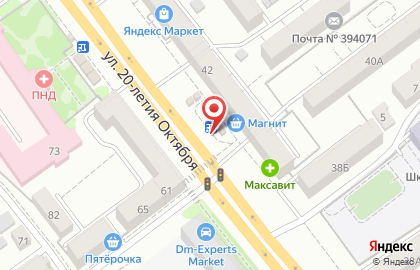 Магазин и киоск Табачный ряд на улице 20-летия Октября на карте