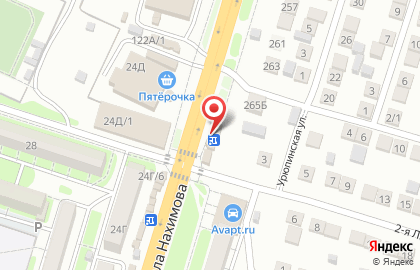 Магазин разливного пива Планета пива на улице Адмирала Нахимова на карте