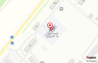 Детский сад №13, пос. Заводской на карте