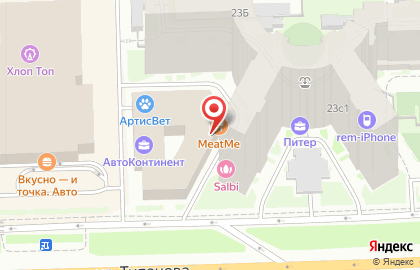 Престиж Моторс на улице Типанова на карте