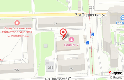 Баня №7 в Ижевске на карте