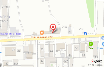 Пекарня на улице Комарова на карте