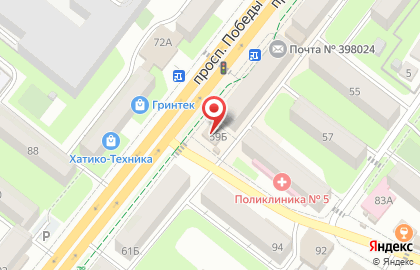 Киоск по продаже цветов в Октябрьском округе на карте