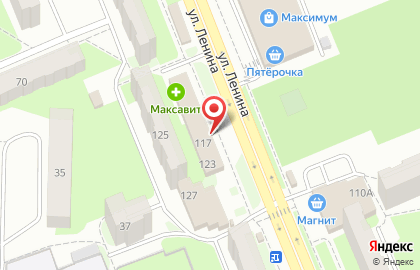 Аптека Малин на улице Ленина на карте