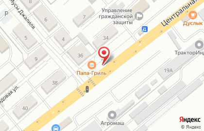 Сеть стрит-кафе Папа Гриль на Центральной улице на карте