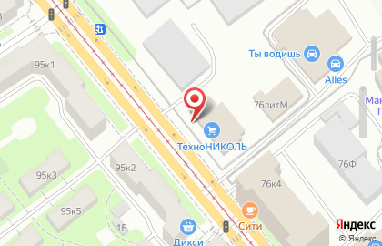 Магазин ТехноНИКОЛЬ на проспекте Обуховской Обороны на карте