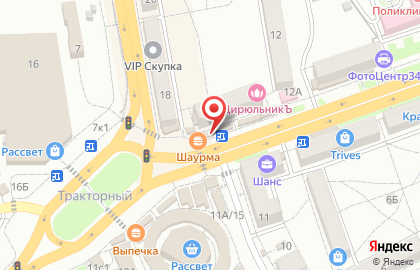 Мастерская по изготовлению ключей в Тракторозаводском районе на карте