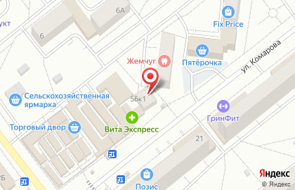 Магазин разливного пива Пивторг №1 на улице Комарова на карте