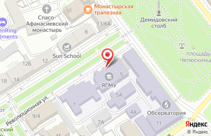 Ярославский государственный медицинский университет на Революционной улице на карте