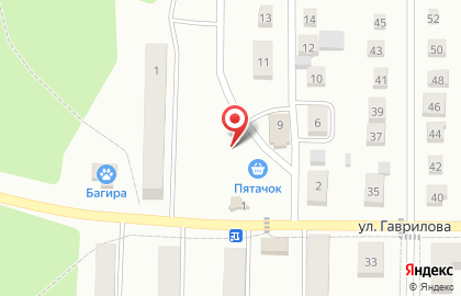 Магазин Котовские колбасы на улице Гаврилова на карте