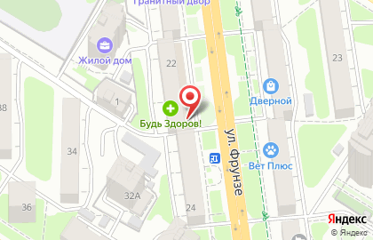 Аптека Spar на улице Фрунзе на карте