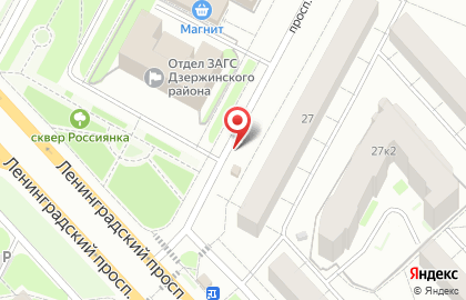 Малахит на проспекте Дзержинского на карте