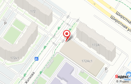 Автопарковка на Широтной улице на карте