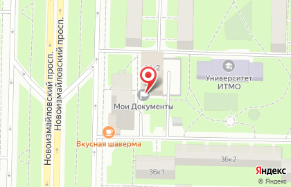 Многофункциональный центр предоставления государственных услуг Московского района в Московском районе на карте