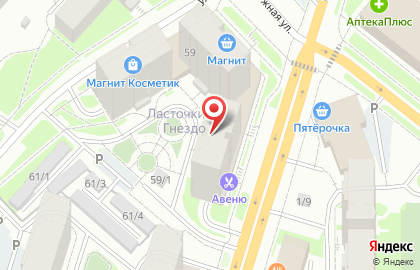 Служба аренды квартир и апартаментов Комфорт на улице Пушкина на карте