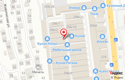 Салон мебели Цахур в Советском районе на карте