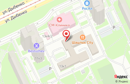 Таврический Банк на улице Дыбенко, 13 к 1 на карте
