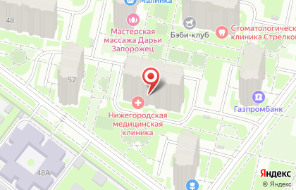 Нижегородская Медицинская Клиника на улице Карла Маркса на карте