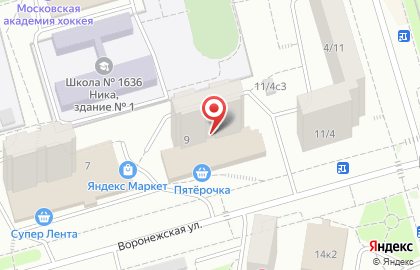 Магазин одежды Столичный гардероб на Воронежской улице на карте