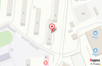 Корпорация Енисей, магазин автозапчастей в 1-ом микрорайоне на карте
