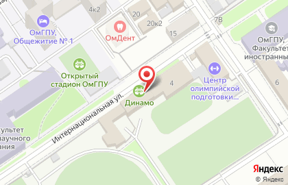 Всероссийское физкультурно-спортивное общество Динамо на Интернациональной улице на карте