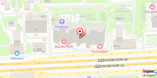 Стоматология ИмплаДент на Щёлковской на карте