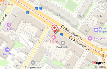Студия красоты Saxap на Советской улице на карте