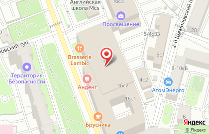 Танцевальная студия Феникс на Краснопролетарской улице на карте