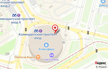 Магазин косметики YVES ROCHER на Комендантской площади на карте