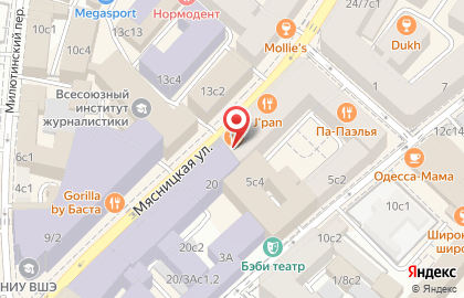 Визовое агентство Колумб на Мясницкой улице на карте