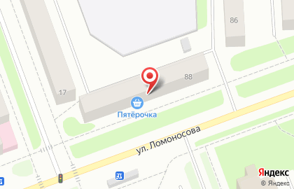 Универсам Пятёрочка на улице Ломоносова на карте