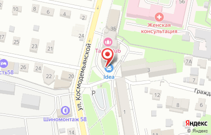 Мебельная компания Идея на улице Космодемьянской на карте