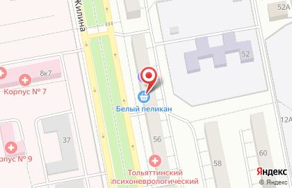 Супермаркет Пеликан на улице Жилина, 54 на карте