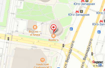 Ресторан быстрого питания KFC в Тропарёво-Никулино на карте