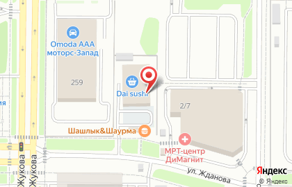 Супермаркет Пятерочка на улице Доватора на карте