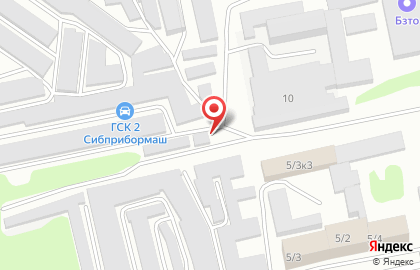 Гаражный кооператив №1 производственное объединение Сибприбормаш в Барнауле на карте