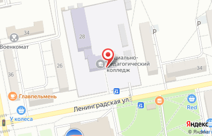 Тольяттинский социально-педагогический колледж на улице Ленинградской на карте