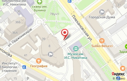 Автостоянка в Воронеже на карте