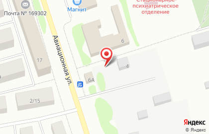 Продовольственный магазин Дачный на Авиационной улице на карте