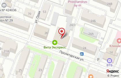 Банкомат АИКБ Татфондбанк на Пролетарской улице на карте