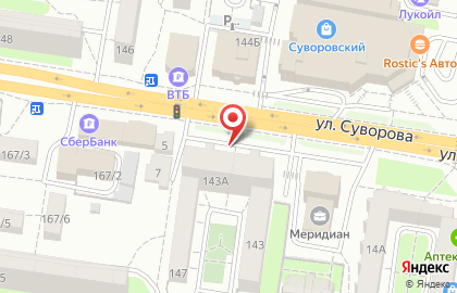 Веко на улице Суворова на карте