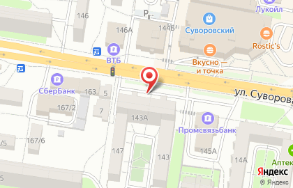 Фиеста на улице Суворова на карте