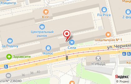 Фирменный магазин МК Поречье на улице Черняховского на карте