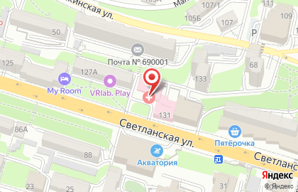 Владивостокская поликлиника №3 на карте