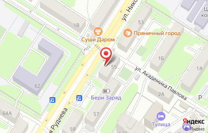 Магазин постельных принадлежностей и женской одежды Текстиль-комфорт на улице Николая Руднева на карте