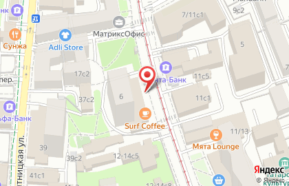 Пиццерия Domino`s Pizza на Новокузнецкой улице на карте
