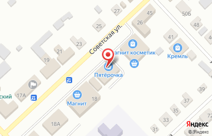 Дискаунтер Пятёрочка на Советской улице на карте