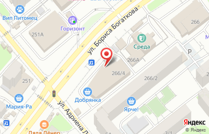 Супермаркет Добрянка на улице Бориса Богаткова на карте