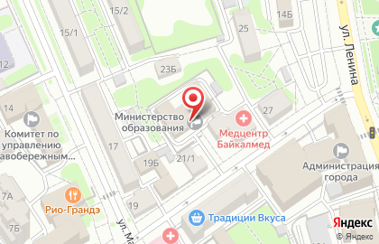Министерство образования Иркутской области на карте