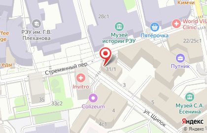 Посольство Испании на метро Серпуховская на карте